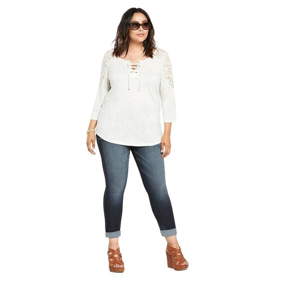 NWT Torrid Luxe Skinny Jeans In Seven Seas Luxe Premium Stretch Dark Wash Sz 24 - Picture 1 of 16